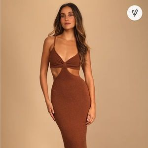 Brown Lulu’s Cutout Dress